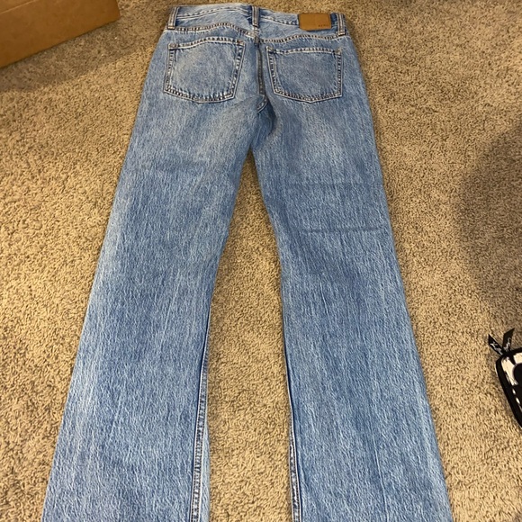 Aeropostale Light Blue Distressed high-rise baggie size 0 - Picture 2 of 3